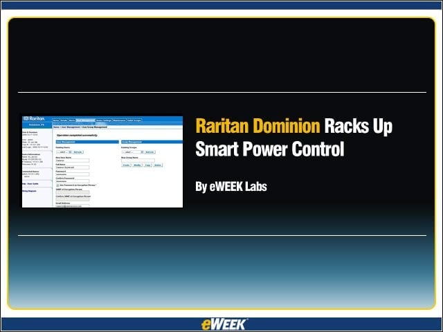 Raritan Dominion Racks Up Smart Power Control