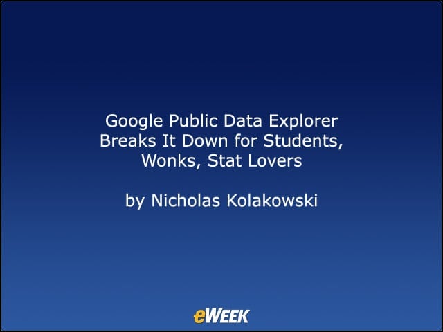 Google Public Data Explorer Breaks It Down for Students, Wonks, Stat Lovers