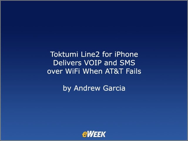Toktumi Line2 for iPhone Delivers VOIP and SMS over WiFi When AT&T Fails