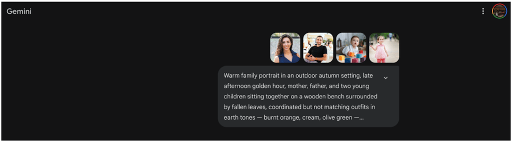 family portrait for holiday