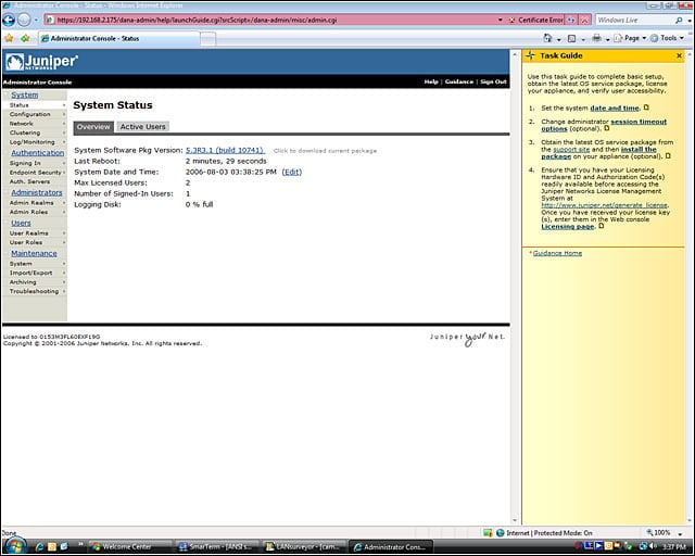 eWEEK Labs Walk-Through: Juniper Secure Access 4000