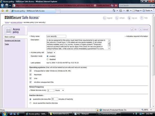 eWEEK Labs Walk-Through: StillSecure Safe Access 5.0