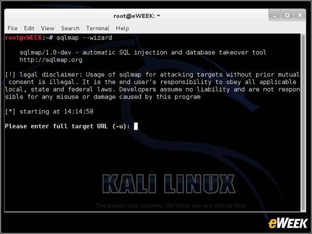 7 - Kali Linux Provides Automated SQL Injection Tools