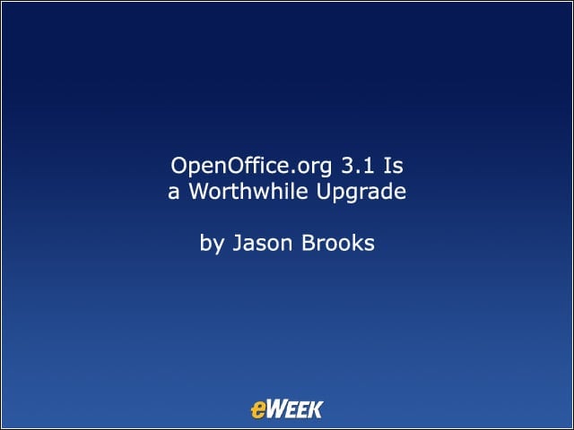 OpenOffice.org 3.1 Is a Worthwhile Upgrade