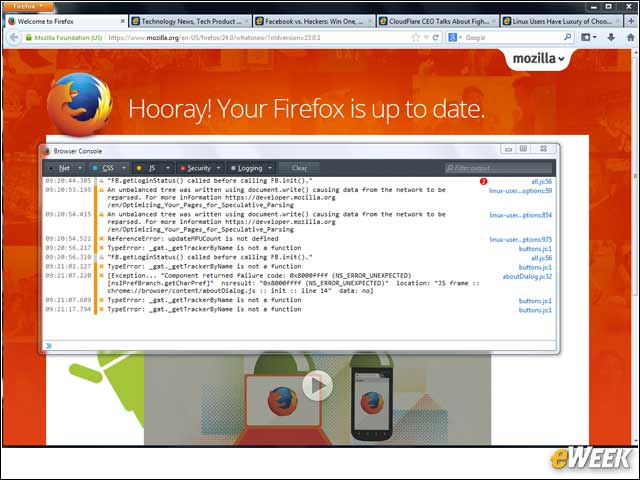 6 - Firefox 24 Beta Introduces the Browser Console