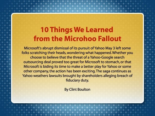 10 Things We Learned from the Microhoo Fallout