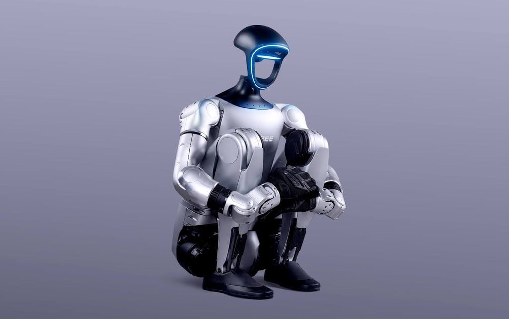 Unitree’s G1 robot sitting.