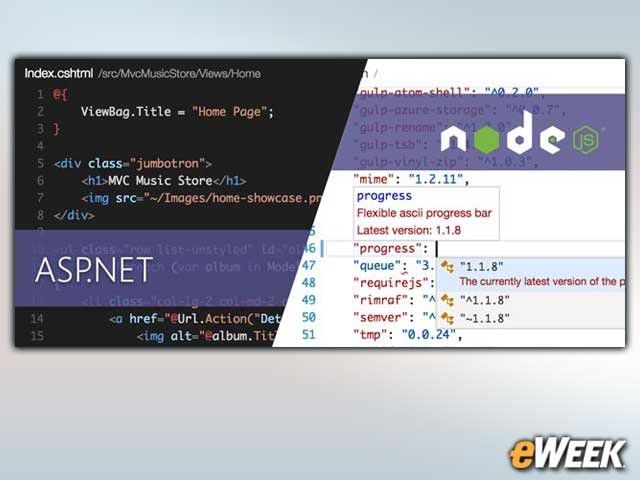 Visual Studio Code: ASP.NET 5 and Node.js Support