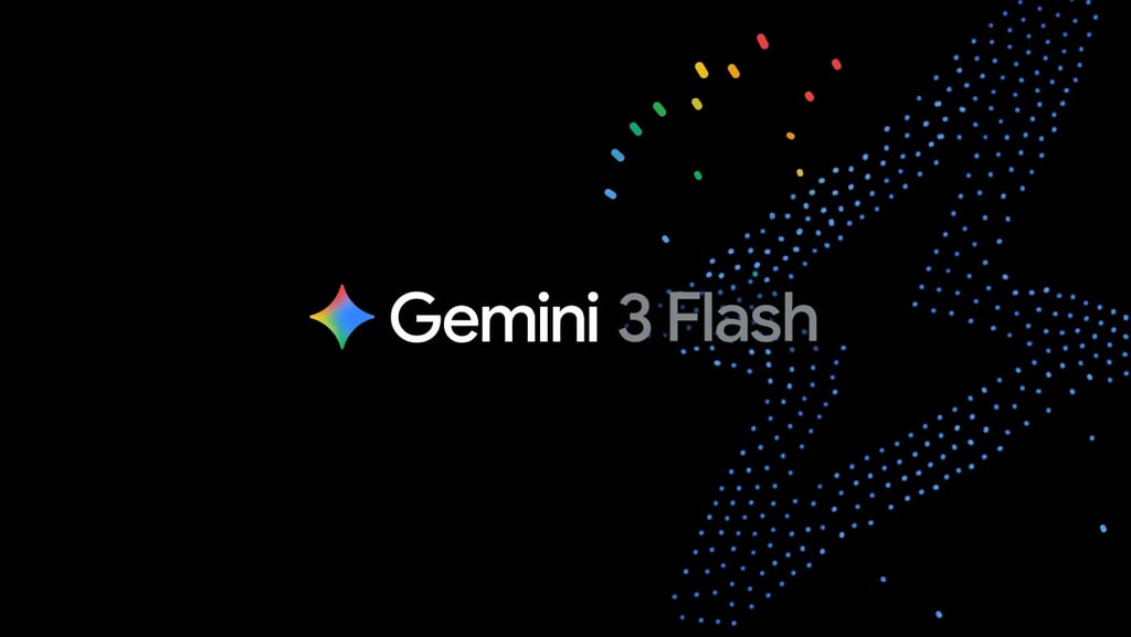 Gemini 3 Flash logo on black background.