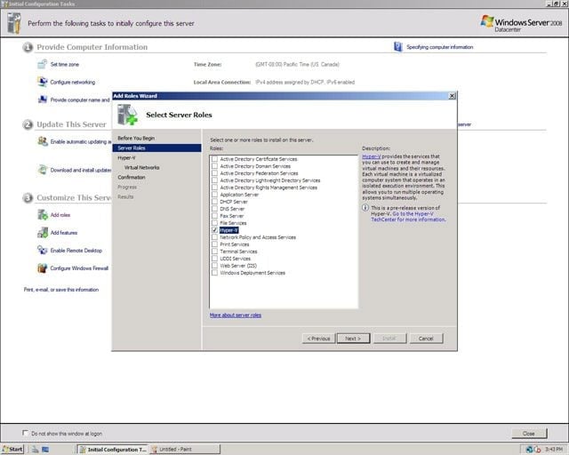 eWEEK Labs Walk-Through: Microsofts Hyper-V RC1