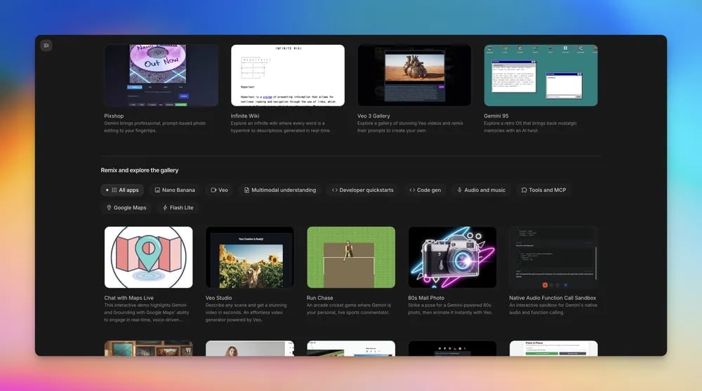 Google Gemini AI interface.