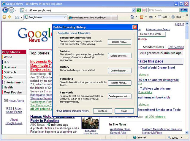 eWEEK Labs walks through Internet Explorer 7 Beta 2