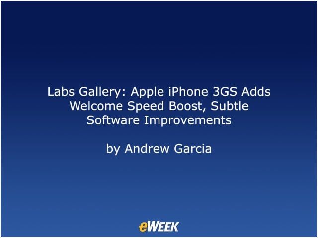 Labs Gallery: Apple iPhone 3G S Adds Welcome Speed Boost, Subtle Software Improvements