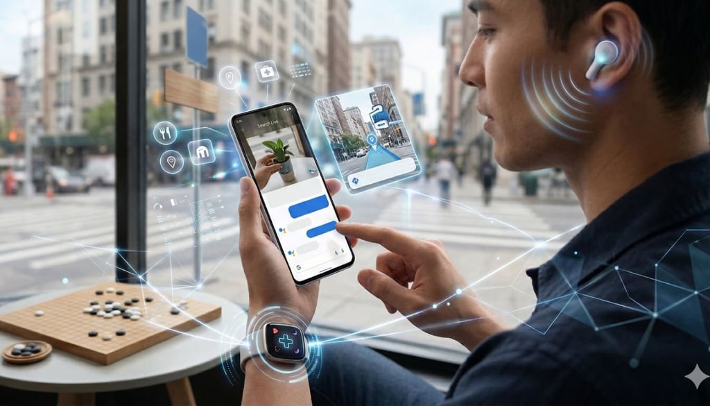 person with smartphone listening to an app