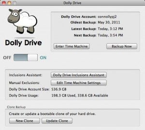 Dolly Drive Doesn’t Replace Time Machine, Yet