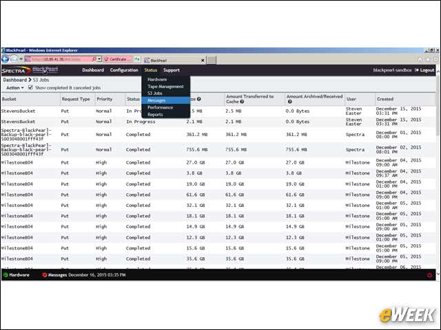 16 - BlackPearl V3 Displays Status Screens, Reports