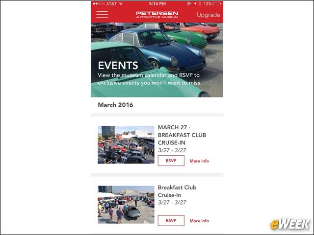 4 - Special Events Listings at the Museum