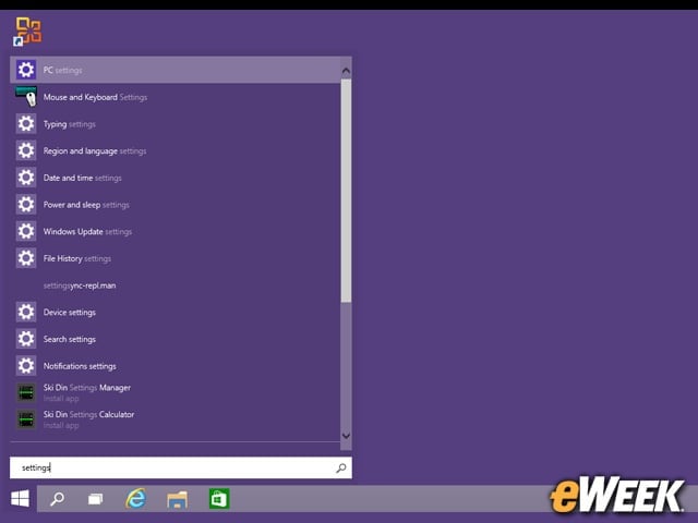 Making System Settings Outside of the Control Panel