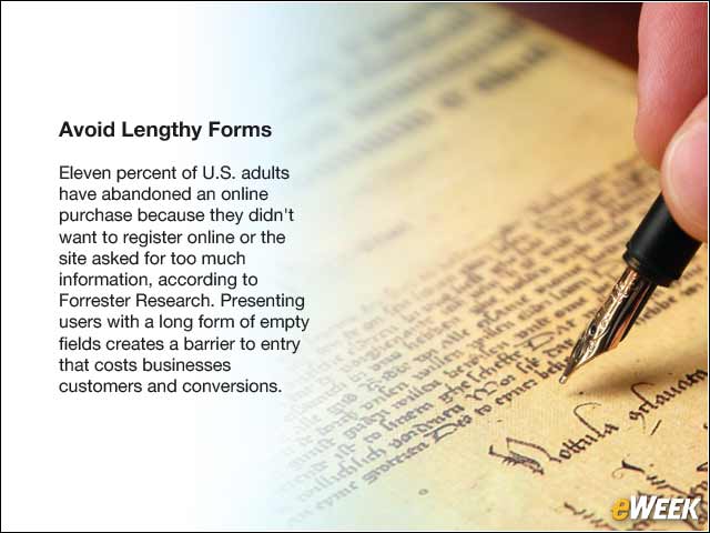 6 - Avoid Lengthy Forms