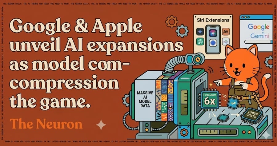 The Neuron featured image about Google and Apple AI expansions.