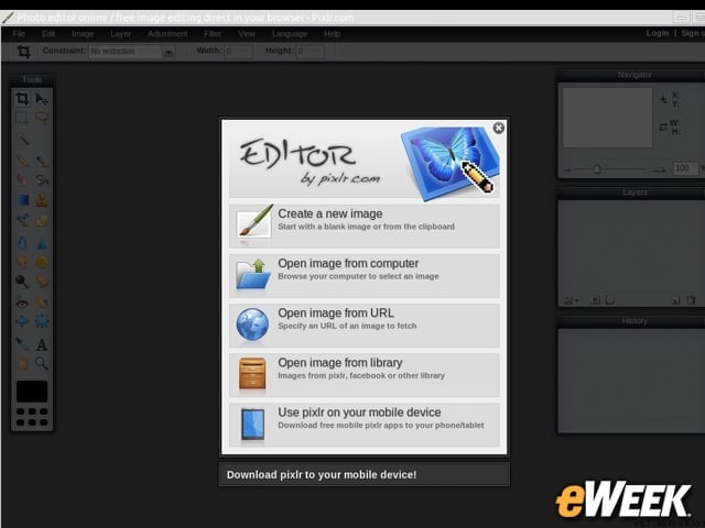 Online Image Editing Is Enabled With Pixlr