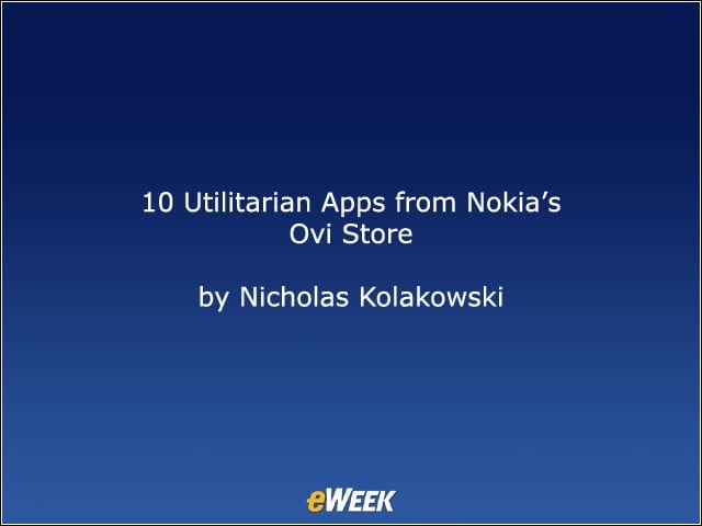 10 Utilitarian Apps from Nokia’s Ovi Store