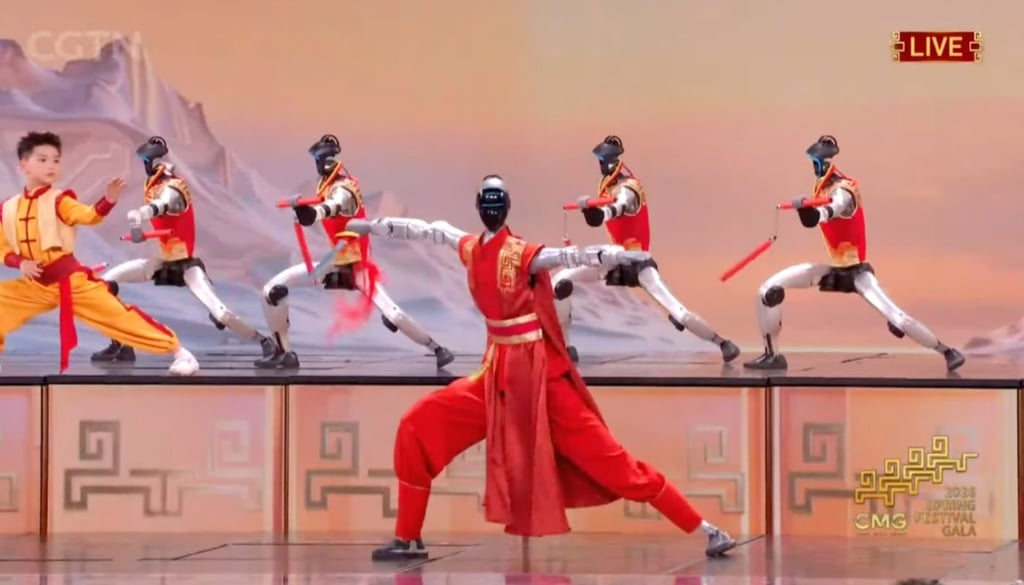 humanoid robots performing