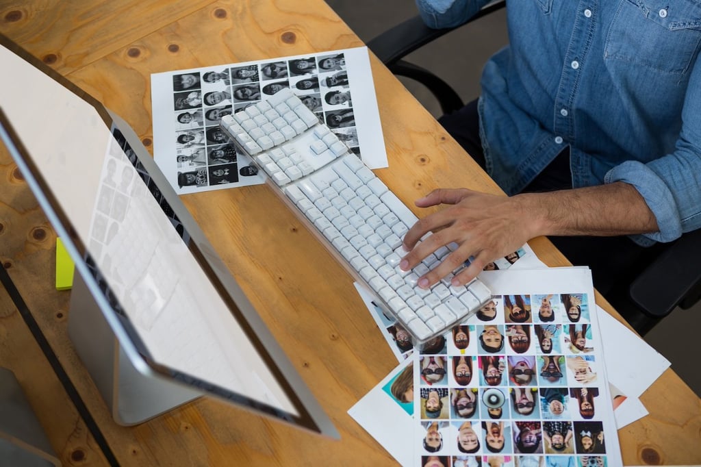 Stock image of a designer.