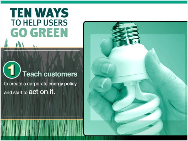Ten Ways to Help Users Go Green