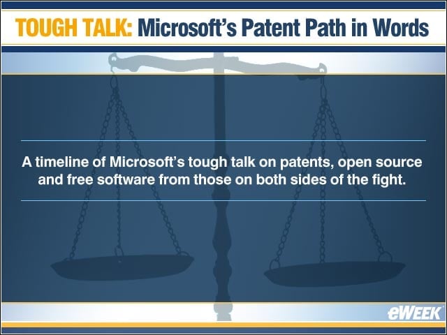 Tough Talk: Microsofts Patent Path in Words