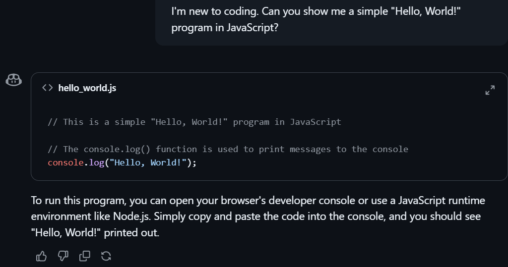 GitHub Copilot prompt flexibility.