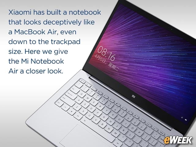 Xiaomi's Mi Notebook Air's Design Pays Homage to MacBook Air Design