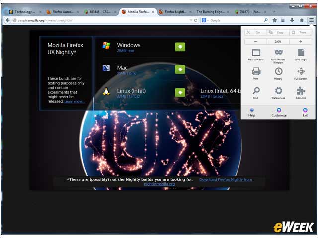 11 - Firefox's Possible New Menu System