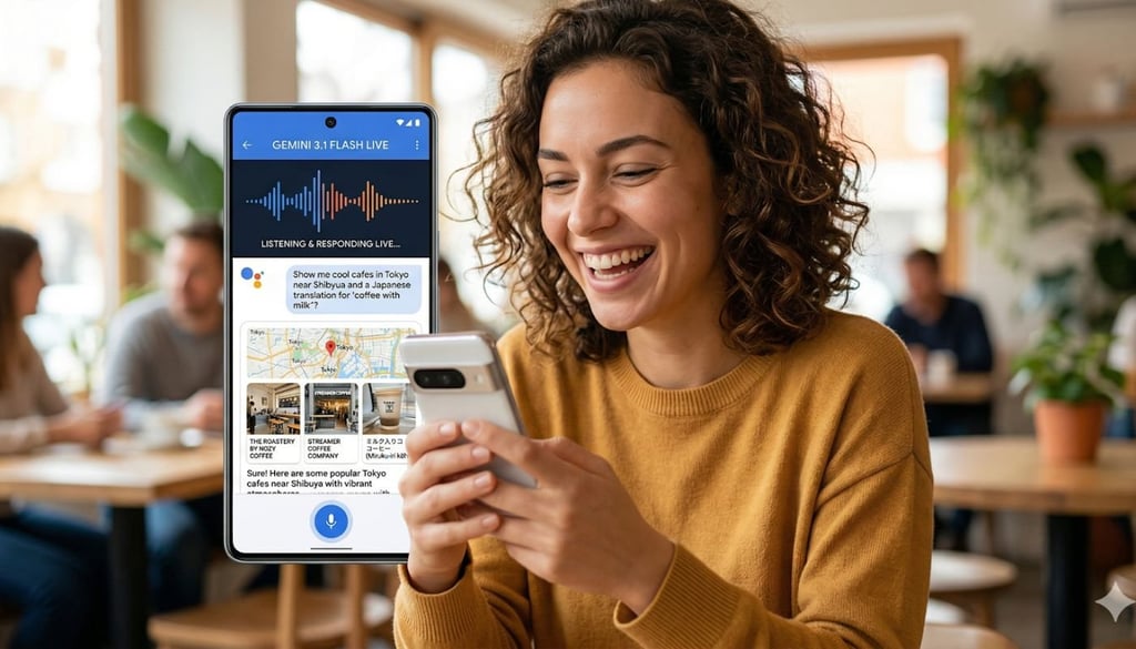 woman smiling looking at her phone