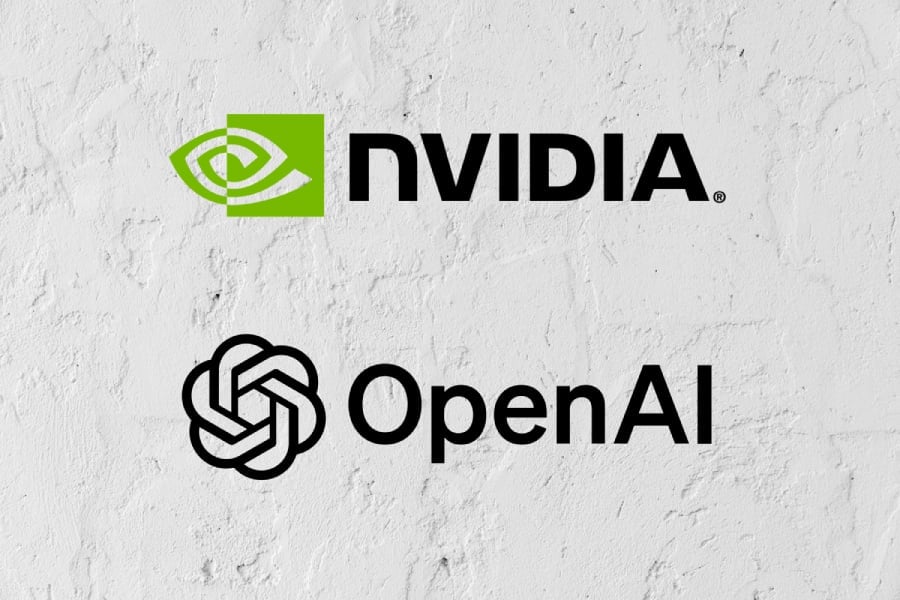Nvidia and OpenAI logo.