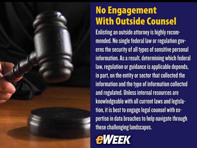 1-No Engagement With Outside Counsel