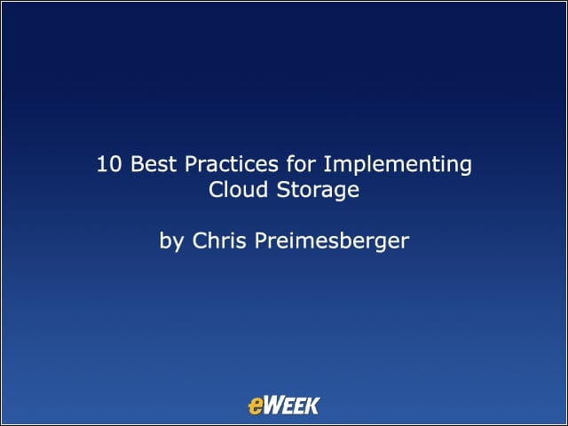 10 Best Practices for Implementing Cloud Storage