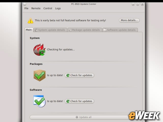 PC-BSD Update Center Keeps Systems Current