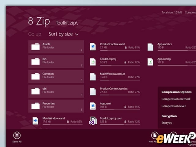 Paid: 8 Zip Archives, Encrypts Files