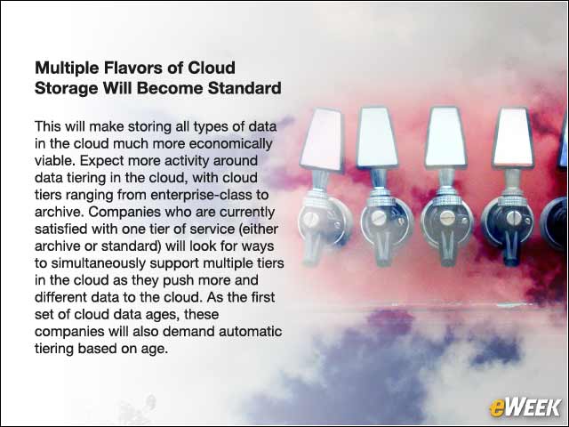 4 - Multiple Flavors of Cloud Storage Will Become Standard