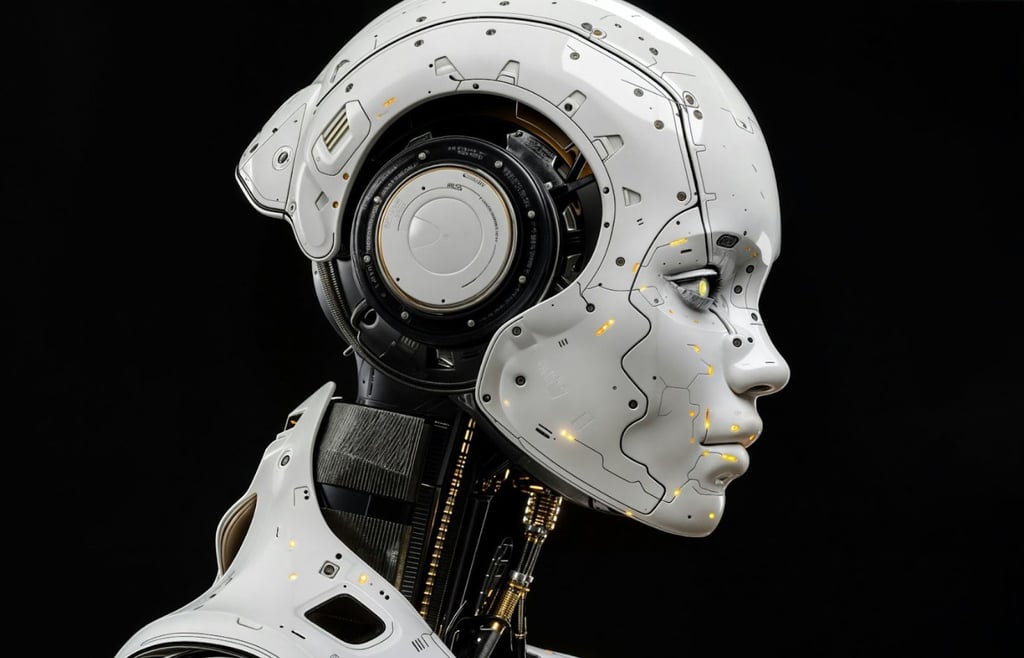 Humanoid robot technology illustrating the future of artificial intelligence and robotics