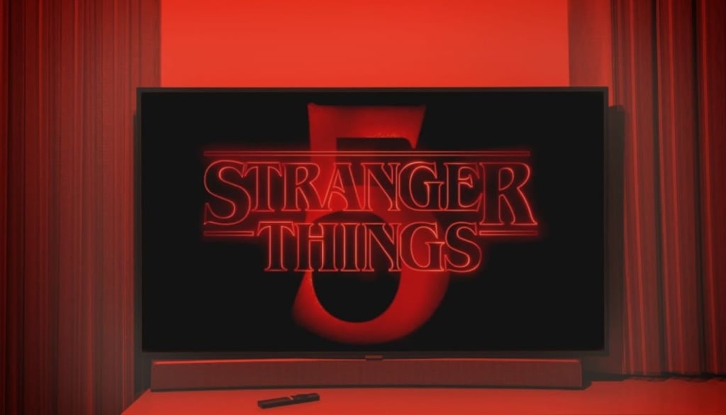 stranger things 5 on tv screen