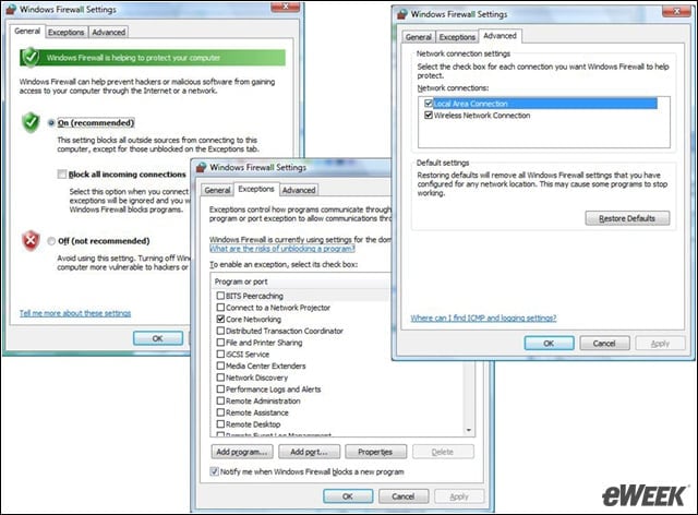 eWEEK Labs Walk-Through: Vista Security