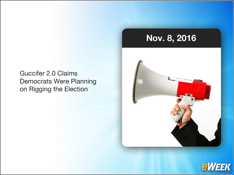7 - Nov. 8, 2016: Election Day