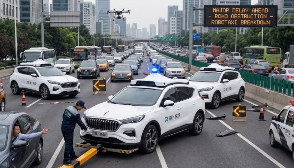 cars in a traffic jam being towed