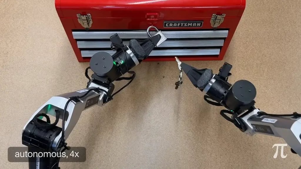 A robot opening a locked box.