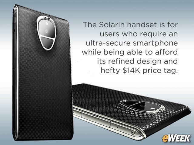 Sirin's Luxury Solarin Smartphone Provides High Security—for a Price