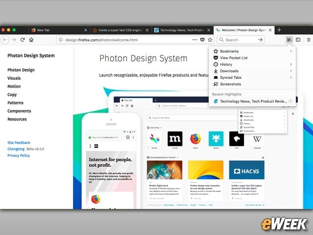 Firefox 57 Gets New Photon UI