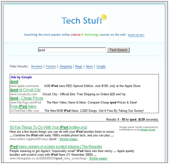 Google Custom Search Engine in Action