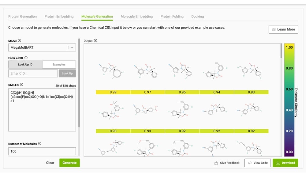 BioNeMo screenshot.